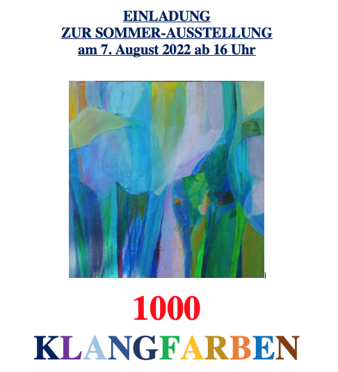 Sommerausstellung im Kunstatelier SIRO