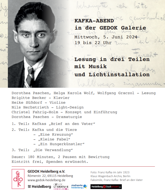 Kafka-Abend in der GEDOK-Galerie