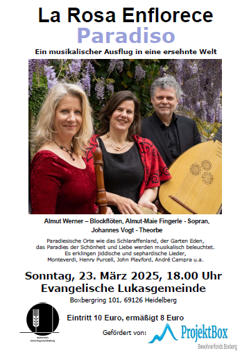 Konzert "Paradiso" mit La Rosa Enflorece