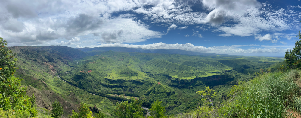 Ussicht in vordere Teil vom Waimea Canyon