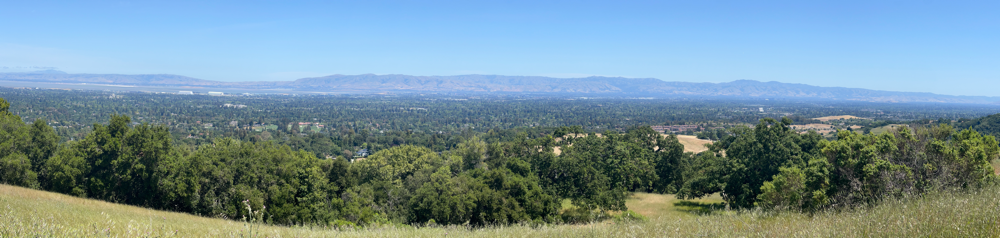 En wunderbare Usblick übers ganz Silicon Valley.