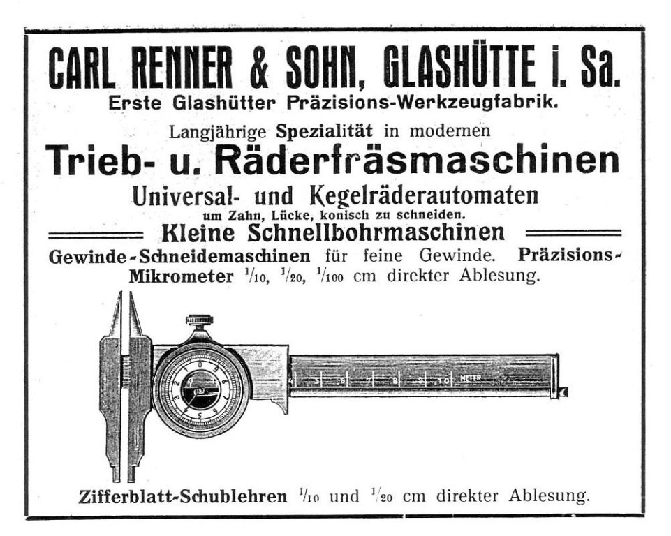 Werbung in Saxoniabericht Nr.12 1914