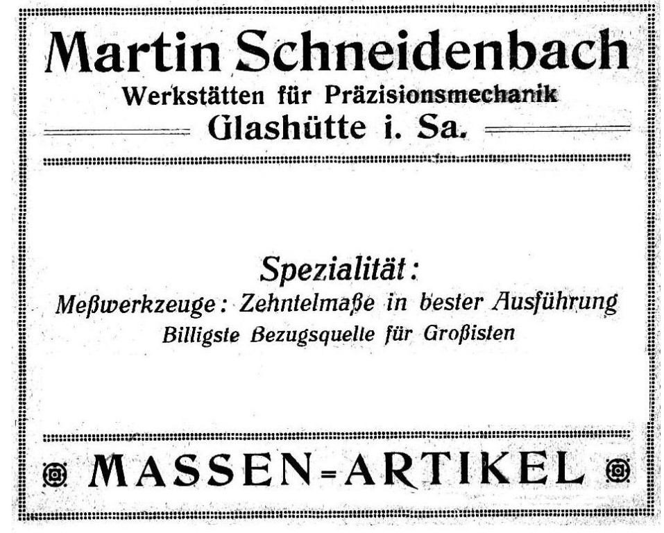 Werbung in Saxoniabericht Nr.22 1922