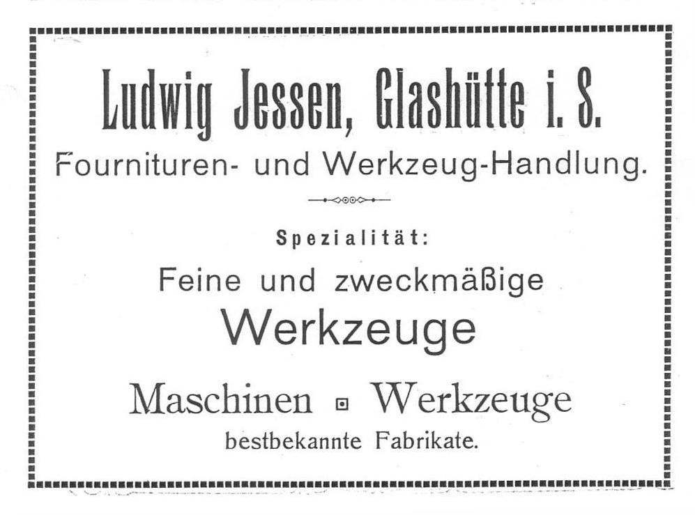 Werbung in Saxoniabericht Nr.6 1910