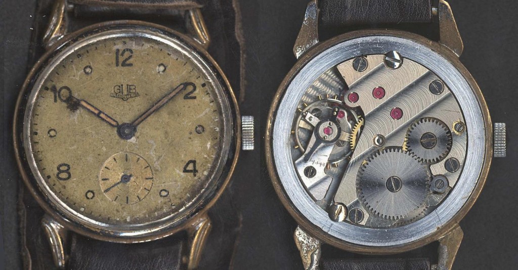 GUB Uhr mit Kaliber 613, unrestaurierter Originalzustand