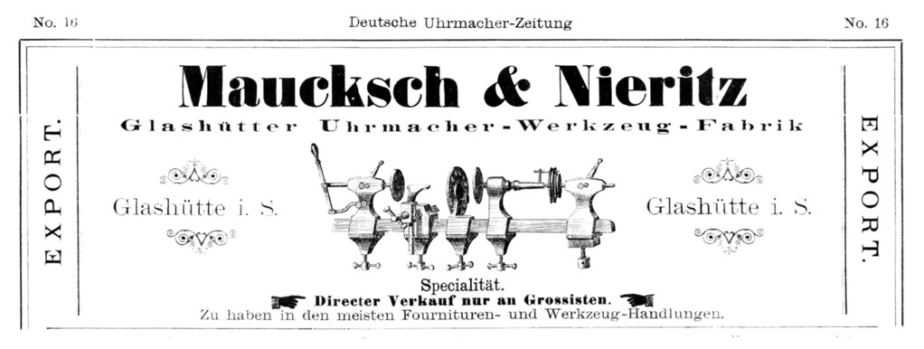 Deutsche Uhrmacher-Zeitung Nr.16 von 1886