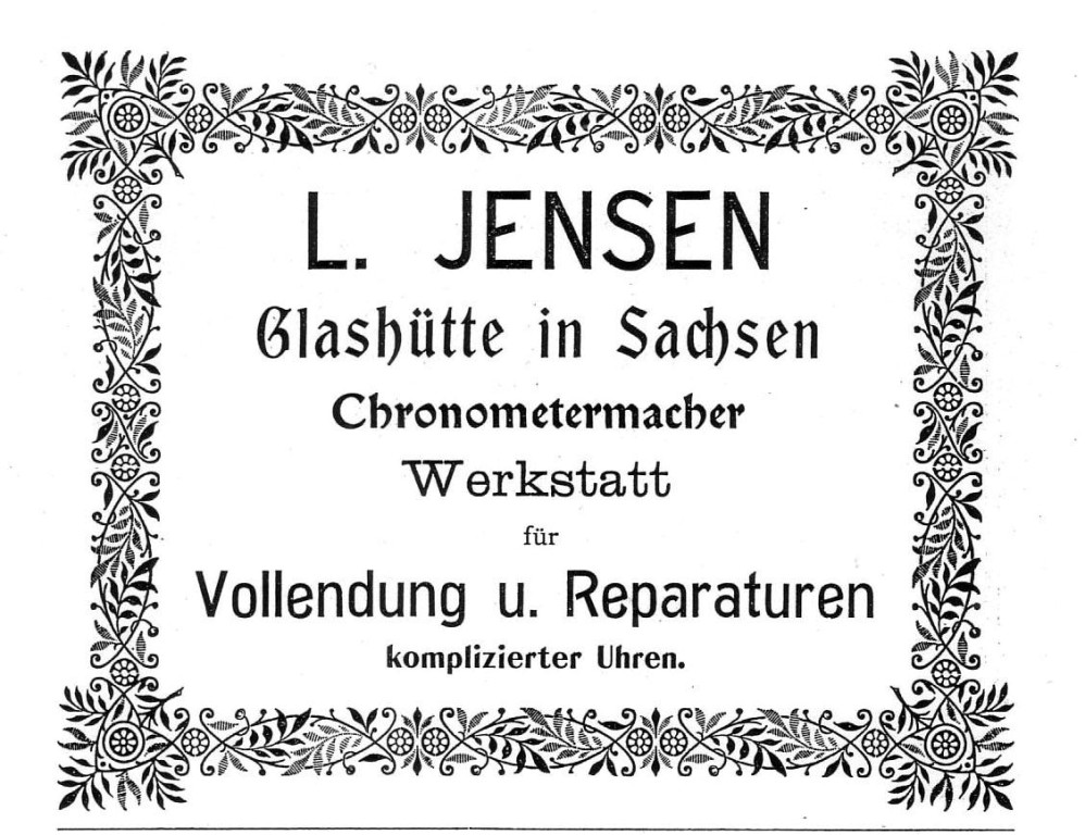 Werbung in Saxoniabericht 1904