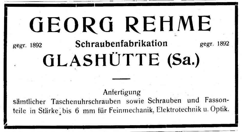 Werbung in Saxoniabericht Nr.23 1923