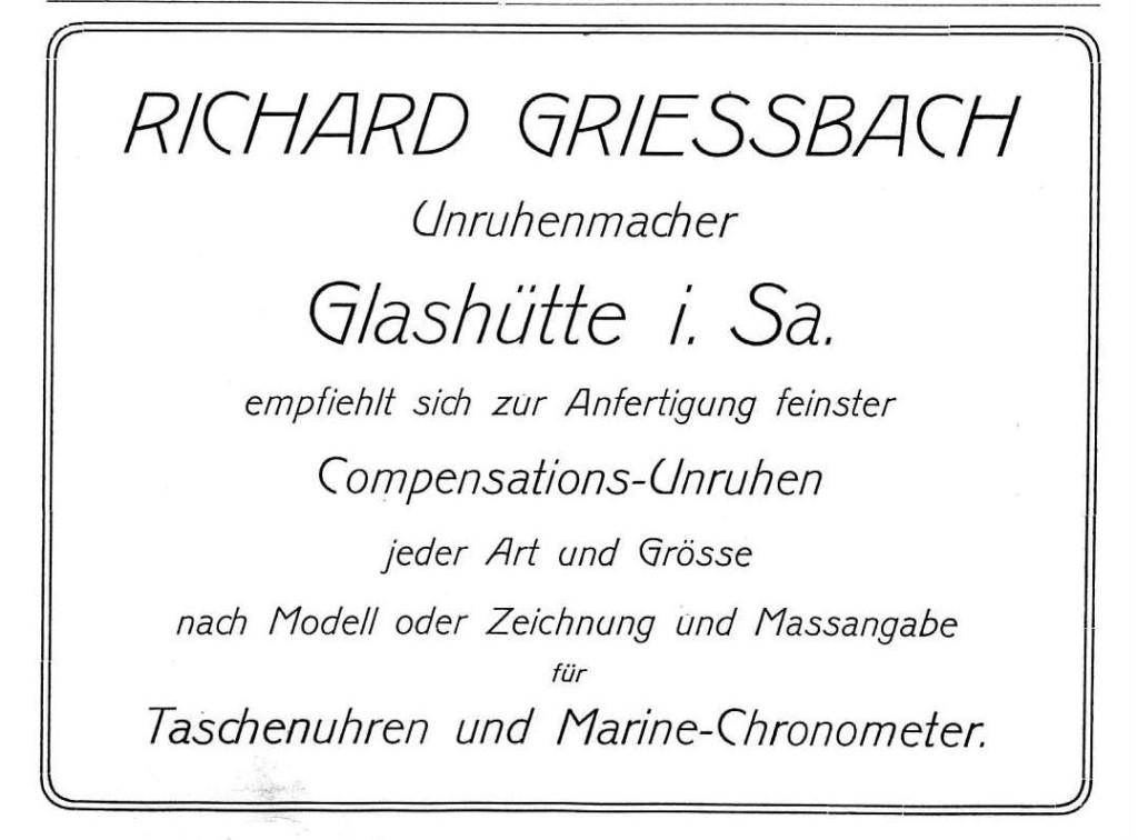 Werbung in Saxoniabericht 1905