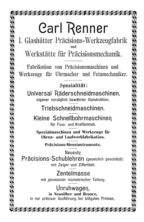 Werbung in Saxoniabericht Nr.1 1904