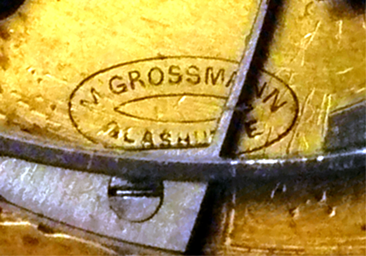 Die ovale Form der Grossmannpunzen mit der M. Großmann seine Werke kennzeichnete 