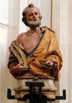 Un busto ligneo: San Pietro