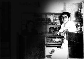 Fine anni '50 al Bar Gatto Bianco Rocco, Marinaro, noto come Rocco 'i Vaiss