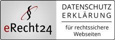 eRecht 24 Siegel Datenschutzerklärung für rechtssichere Webseiten