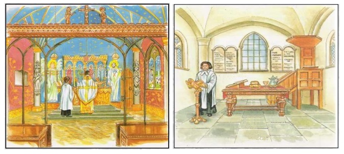 Pictures above and below  from the Roman Catholic Cathedral Church of St Marie, Sheffield presentation 'The Reformation'