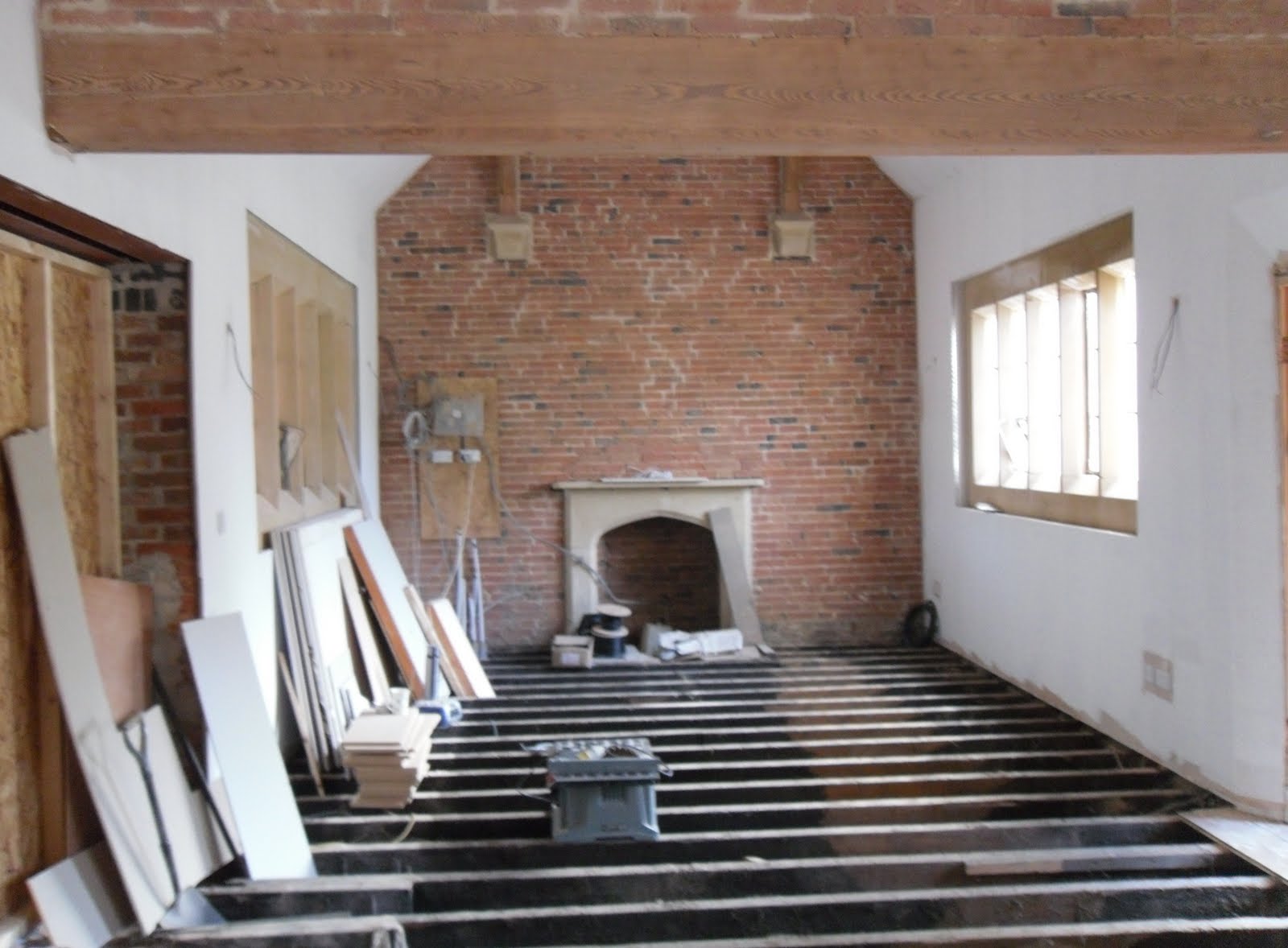 The old school being converted into a house 2013 - image from Dr Tony Shaw's blog.