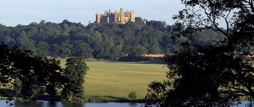 Belvoir Castle viewed from the Vale of Belvoir - image from the Belvoir Castle website