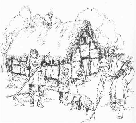 The cottage had land around it to cultivate crops and a place to keep a few animals.
