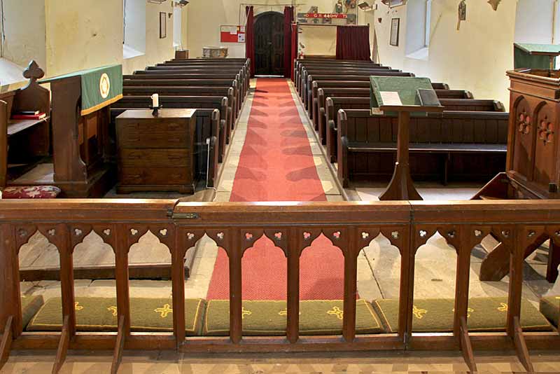 Looking west from the sanctuary
