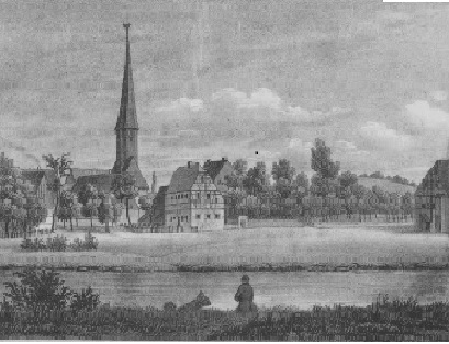 Kapelle Altleisnig, um 1840 (Bild: https://digital.slub-dresden.de/werkansicht/dlf/14210/222)