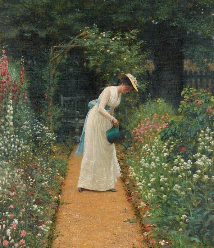 "My Ladys Garden" / Edmund Blair Leighton, 1905