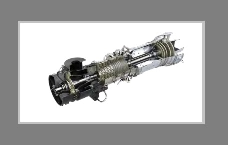Gasturbine von Siemens, hier ein Beispiel: SGT A05, wiegt 35 Tonnen und ist 9 Meter lang.