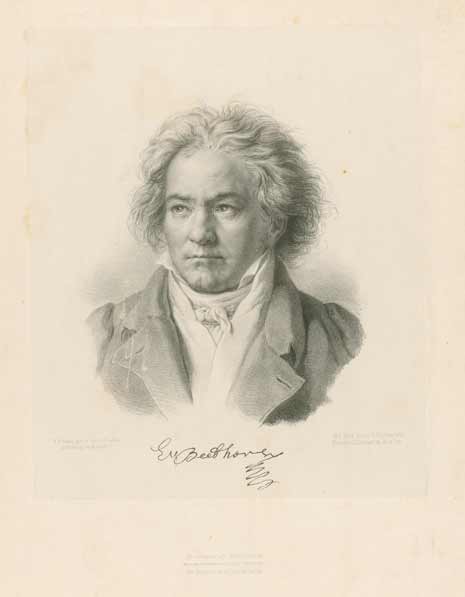 Beethoven 1818 / Porträtzeichnung von August von Kloeber (www.da.beethoven.de)