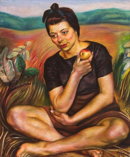Autumn (Girl with an Apple) / Prudence Heward, 1942