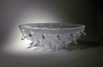 ARCHE VII, Kristall, in verlorene Form geschmolzen, 12 x 30 x 11 cm