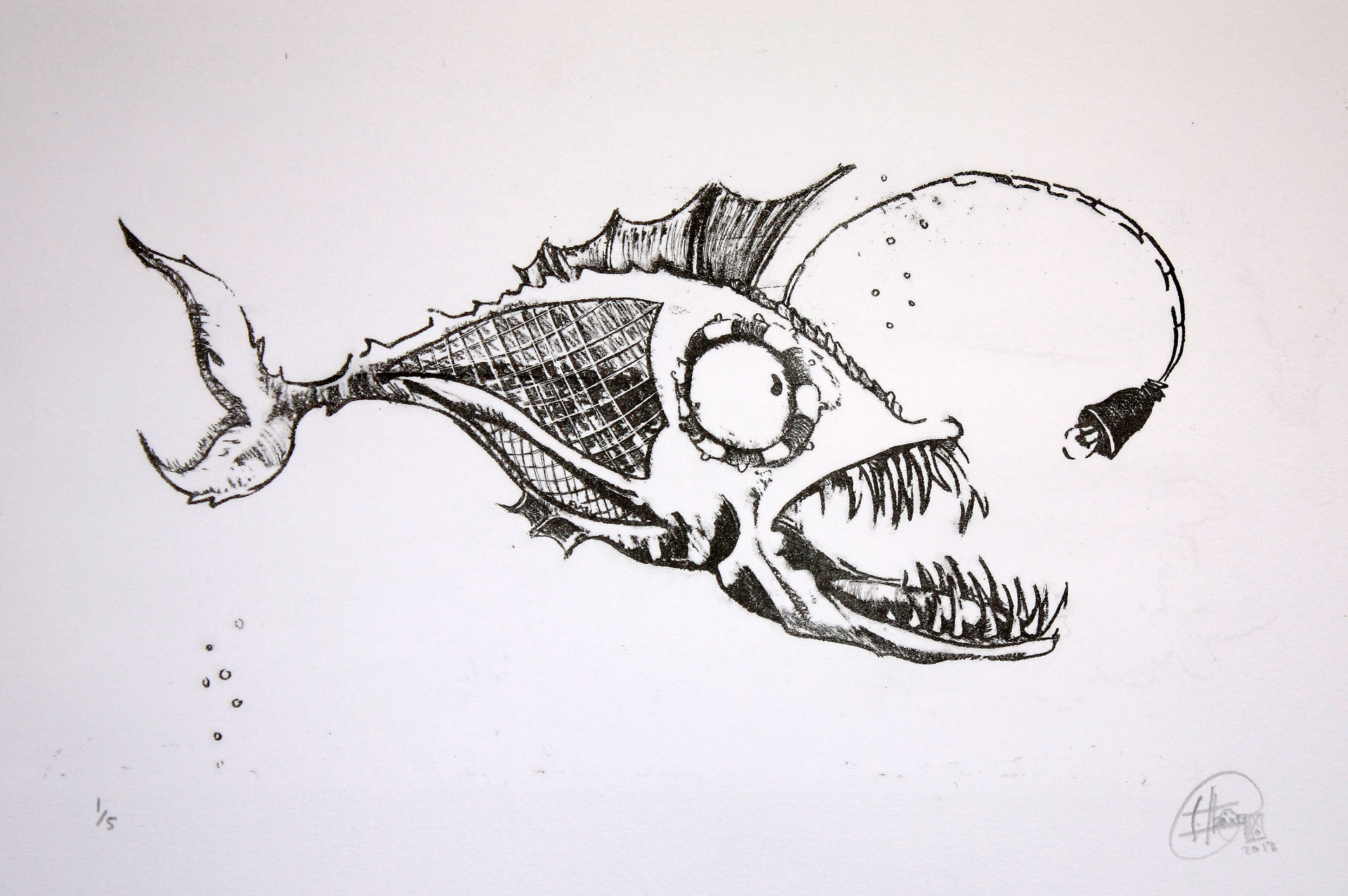 "FLEXOFISH" - Litografía 15x25. 2013