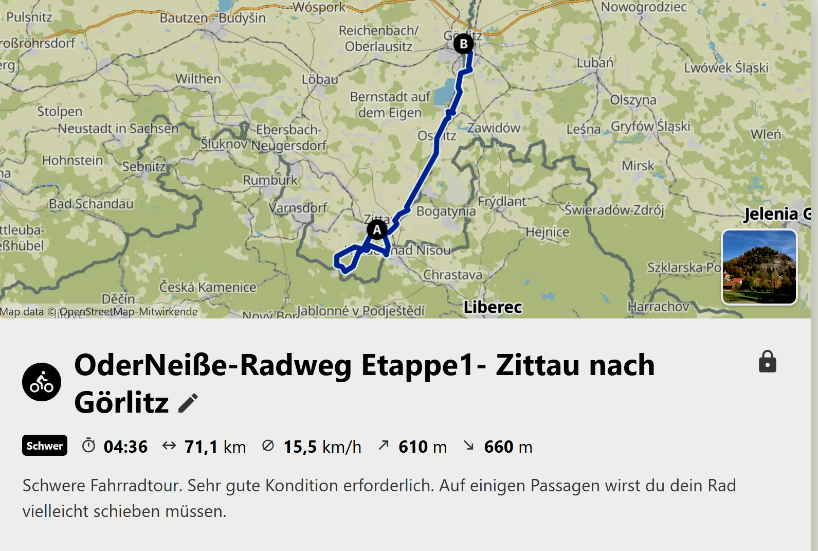 Tour-Planung OderNeisse-Radweg