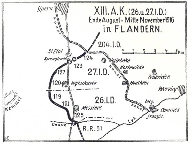 Kampf um Hill 62 vom XIII.A.K. Bayernwald