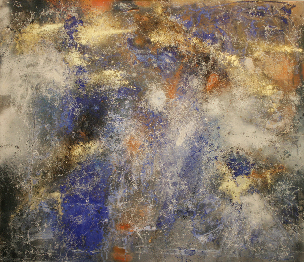 Center of the Milky Way Galaxie (Im Zentrum der Milchstraßen Galaxie) , 2016, Acryl, Lack auf Emaille-Platte, 114,5x99cm
