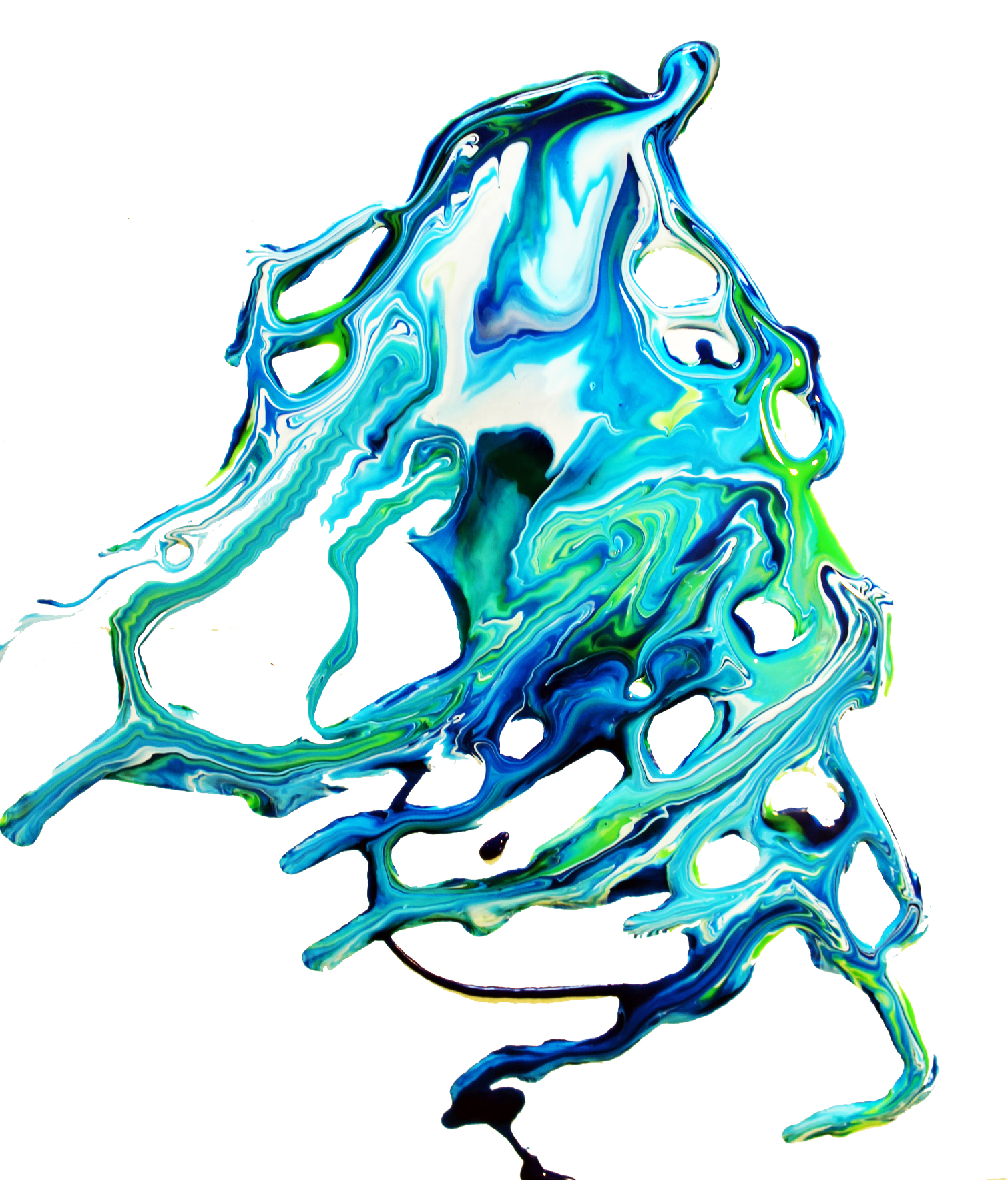 © Jasmin Schön; fluid painting blue