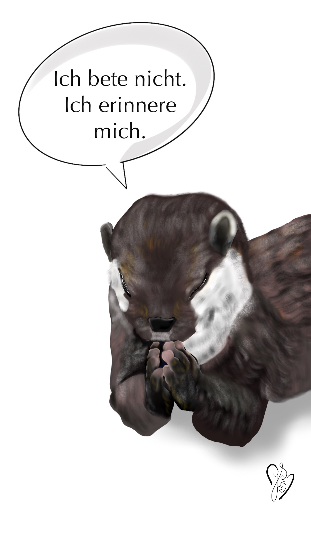 otter; digital illustration created in procreate