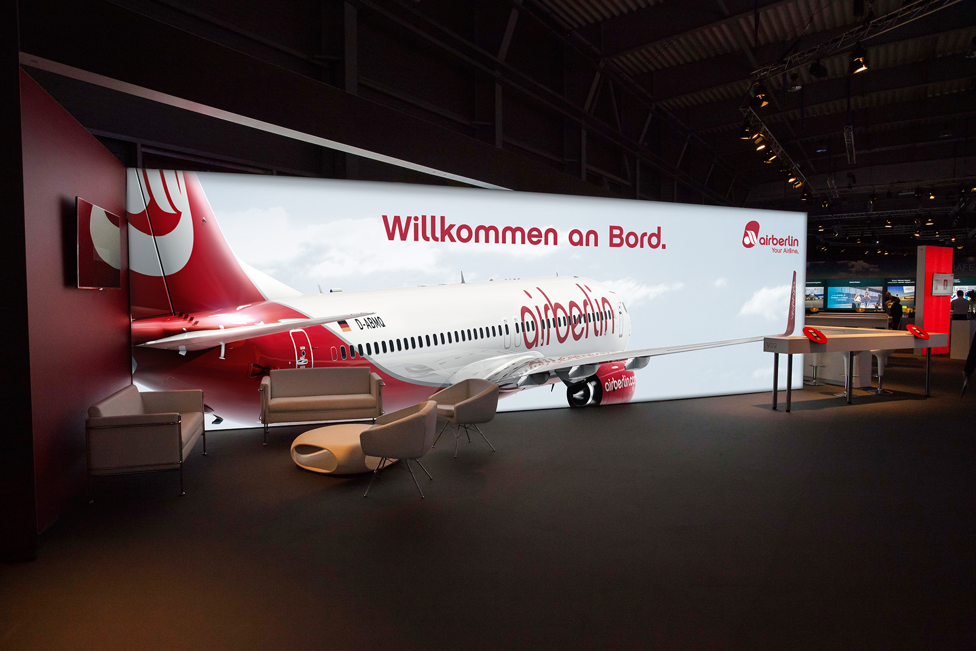 Airberlin Messestand Umsetzung