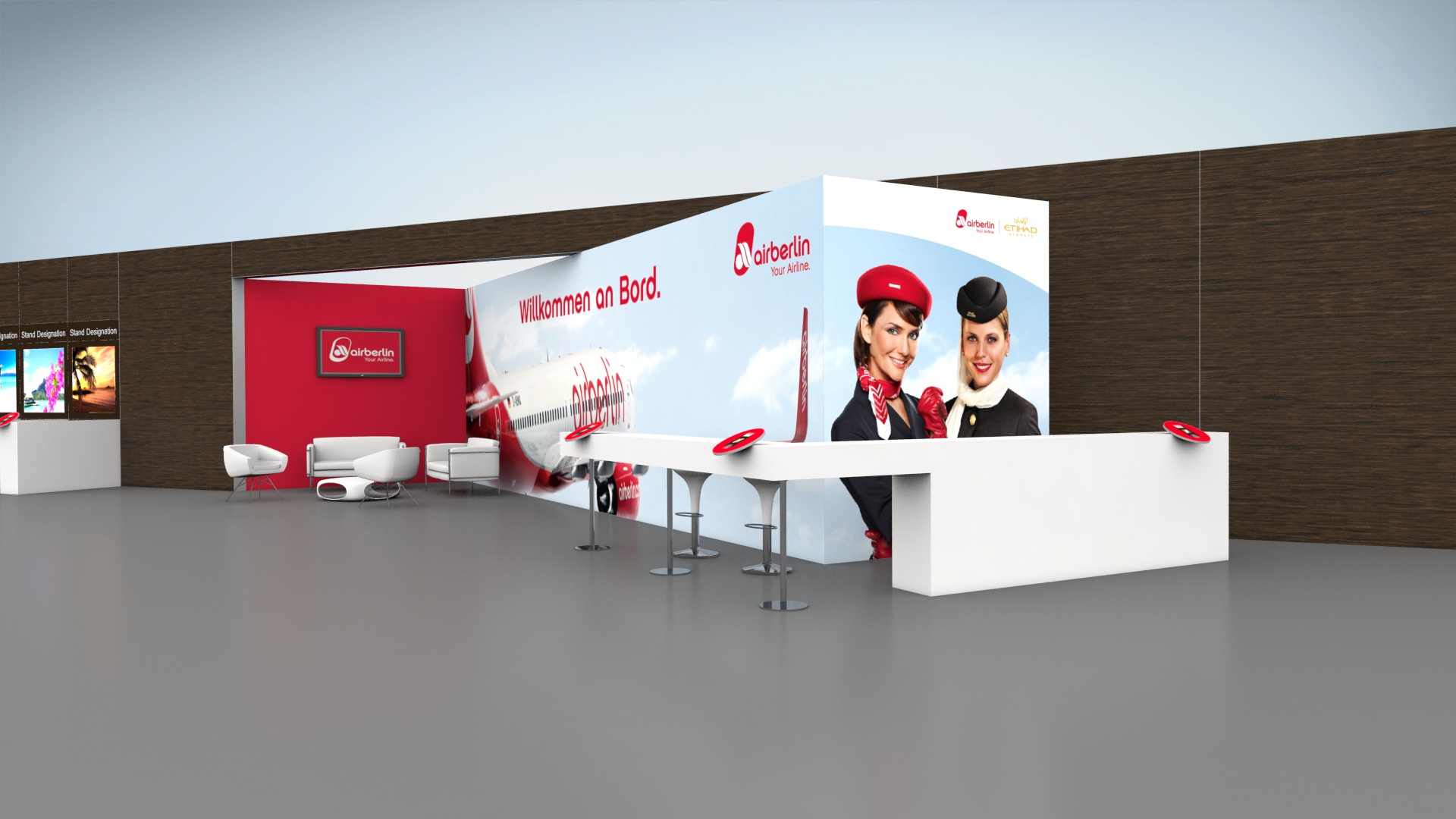 Airberlin Messestand 3D Planung