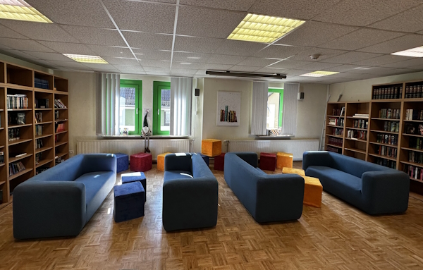 Sofa & Bücher für die Bibliothek