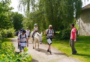 Eselwanderung auf dem Jakobsweg Frankreich