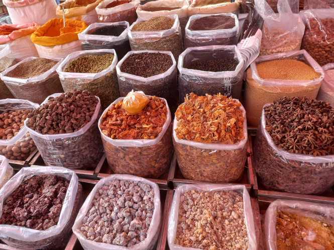 Markt in Mapusa, einer Kleinstadt in Goa