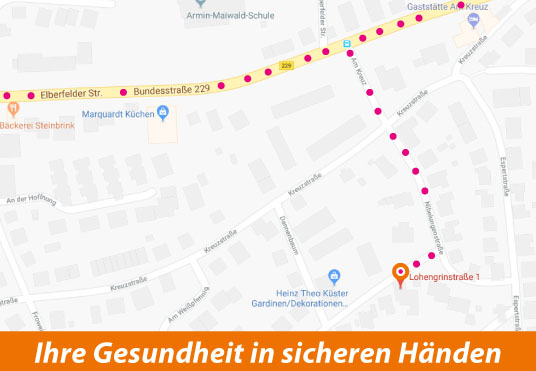 ALCEMED Anfahrt auf Google Maps