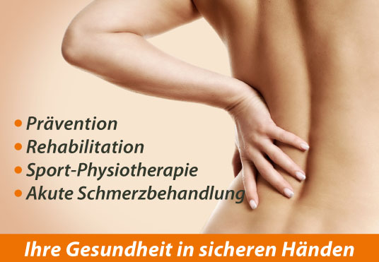 Prävention, Rehabilitation, Sport-Physiotherapie, akute Schmerzbehandlung