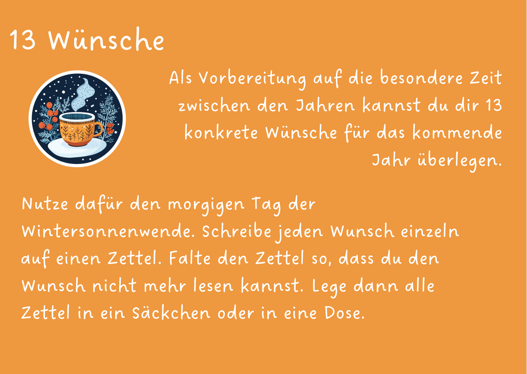 Das Ritual der 13 Wünsche
