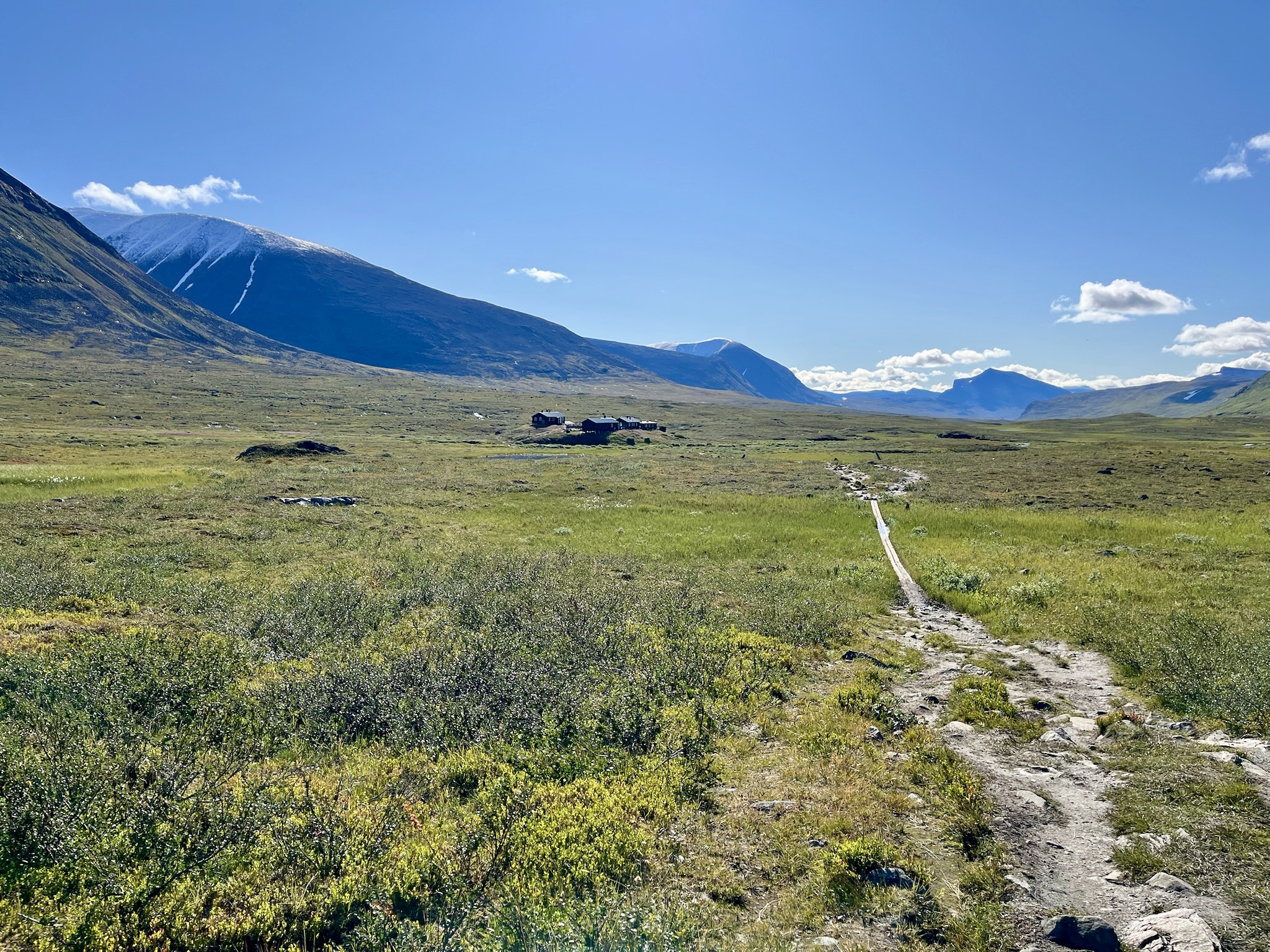 Bald kam die Sälka Fjällstuga in Sicht