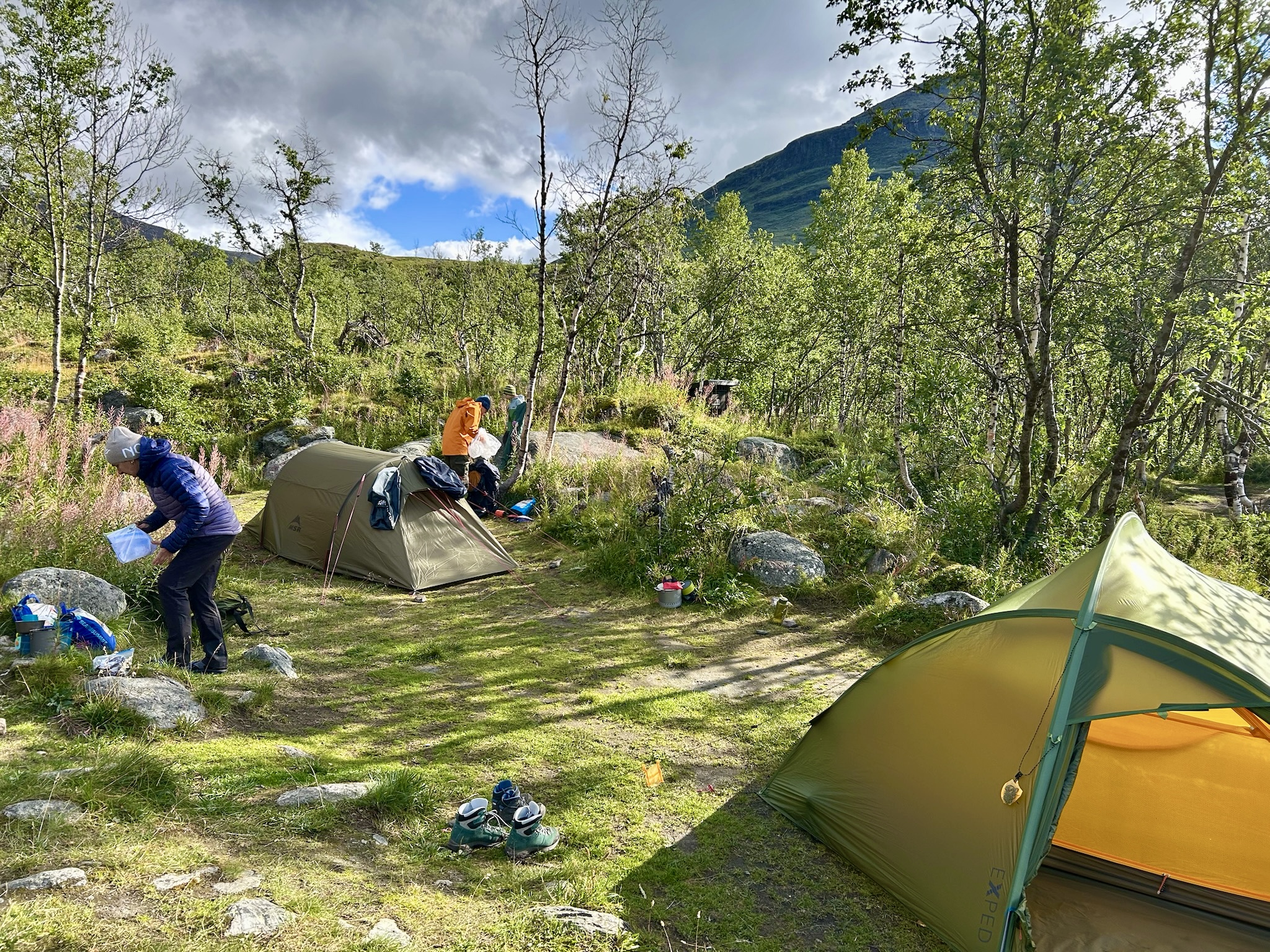 Unser Camp am Šiellajhoka