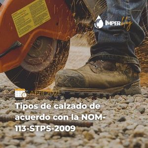 Tipos de calzado de acuerdo con la NOM 113-STPS-2009