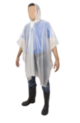 Impermeable tipo poncho traslúcido Impermexa.