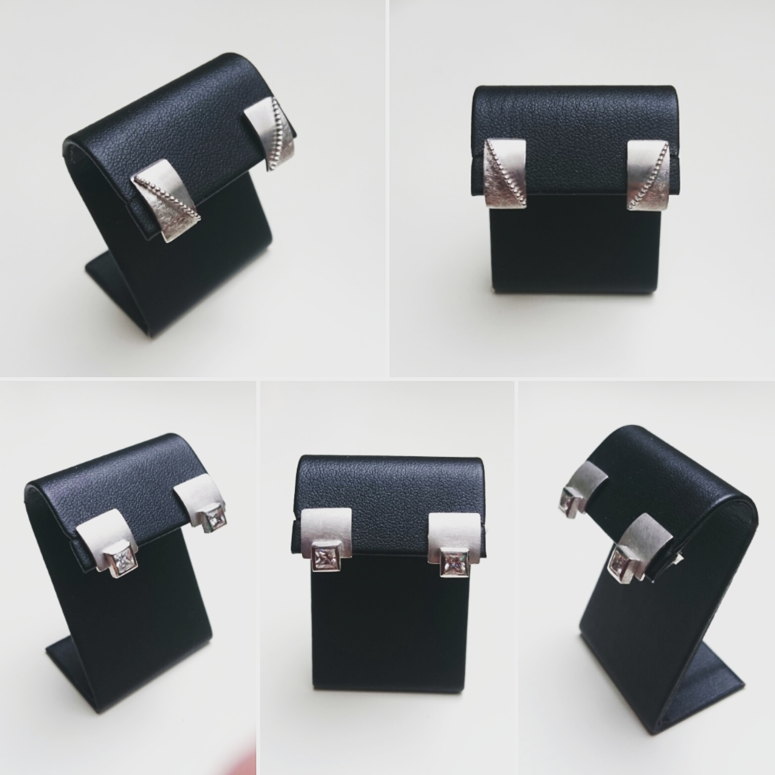 Ohrstecker aus 925/- Silber, rhodiniert, mit Zirkonia