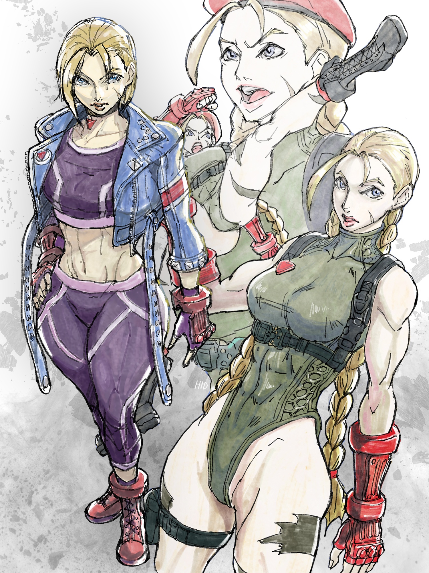 キャミィ（ストリートファイター6）絵チャで描いたものを組み合わせて編集