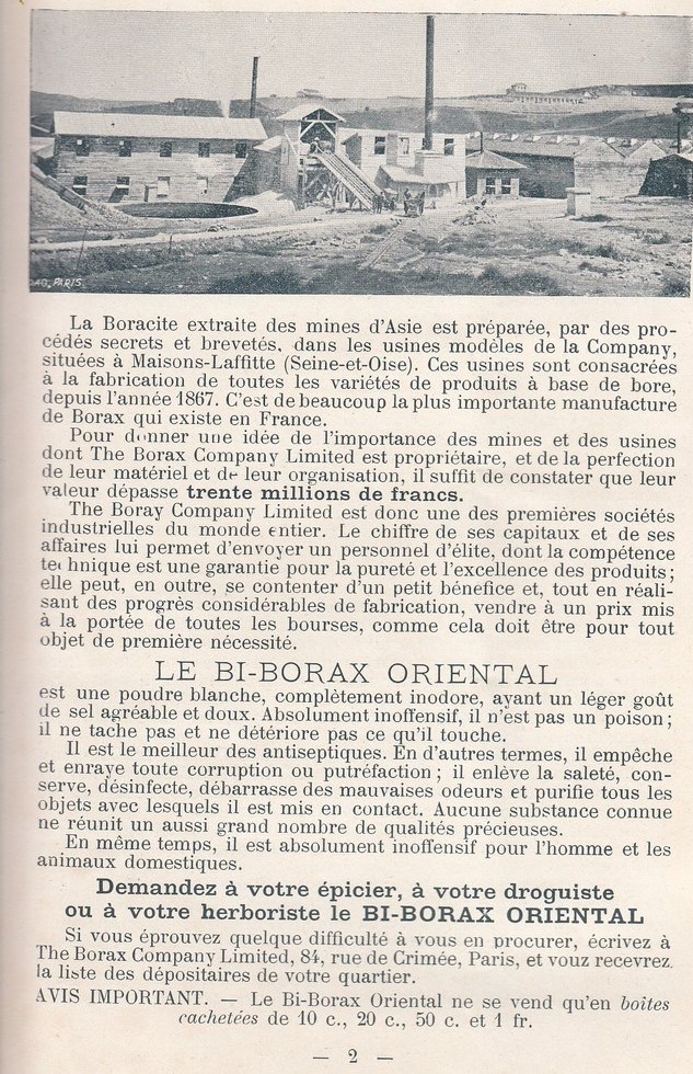 Affiche publicitaire pour le Bi-Borax à Maisons-Laffitte